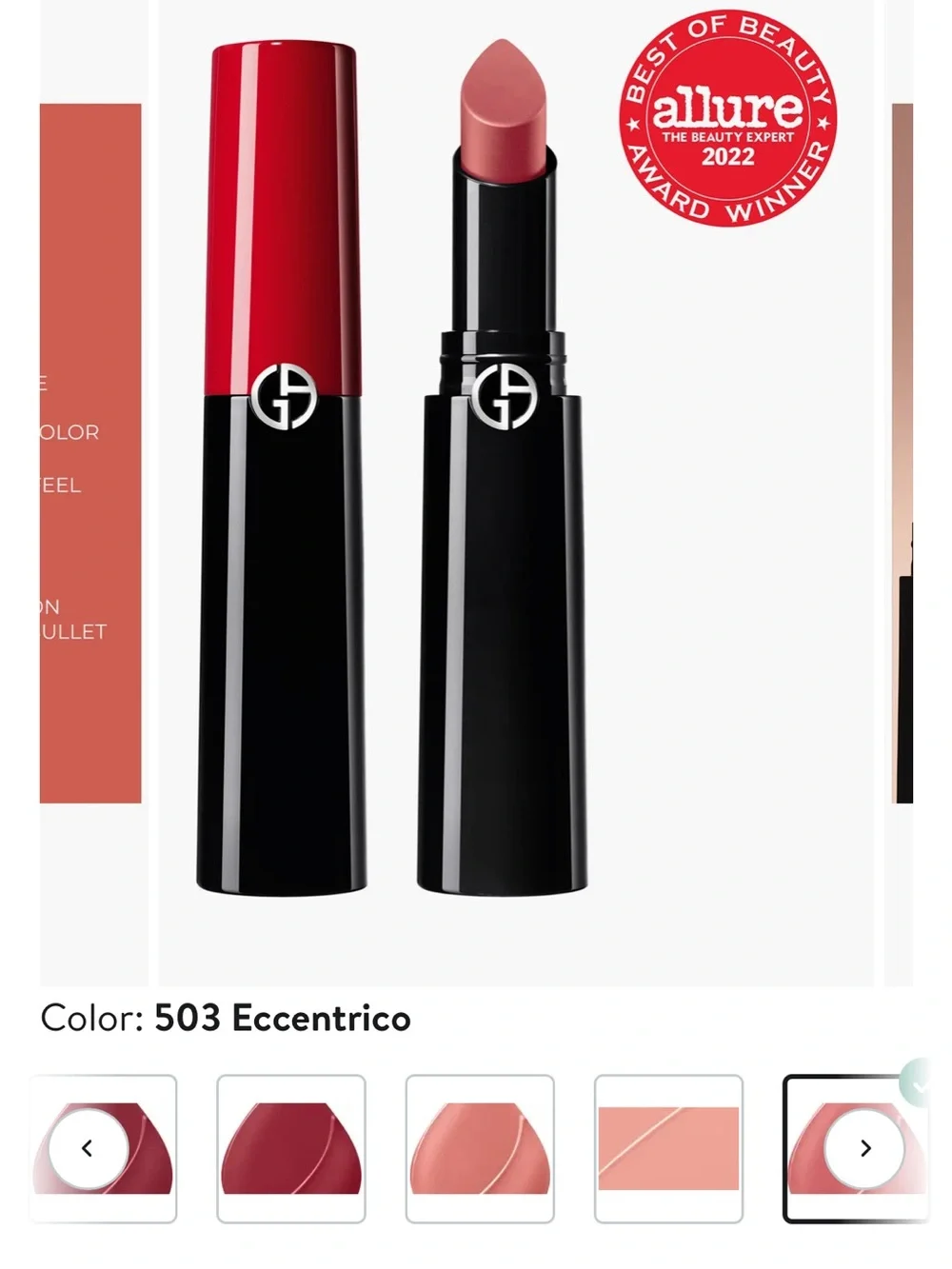 Giorgio Armani Lip Power Lipstick — 503 Eccentrico